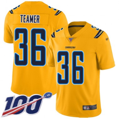 Los Angeles Chargers NFL Football Roderic Teamer Gold Jersey Youth Limited  #36 100th Season Inverted Legend